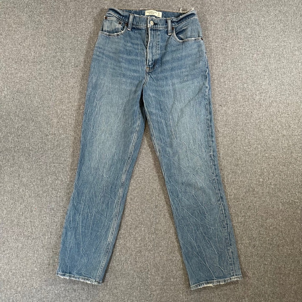 Abercrombie & Fitch Jeans Womens 27/4S The 90s Straight Blue Ultra High Rise